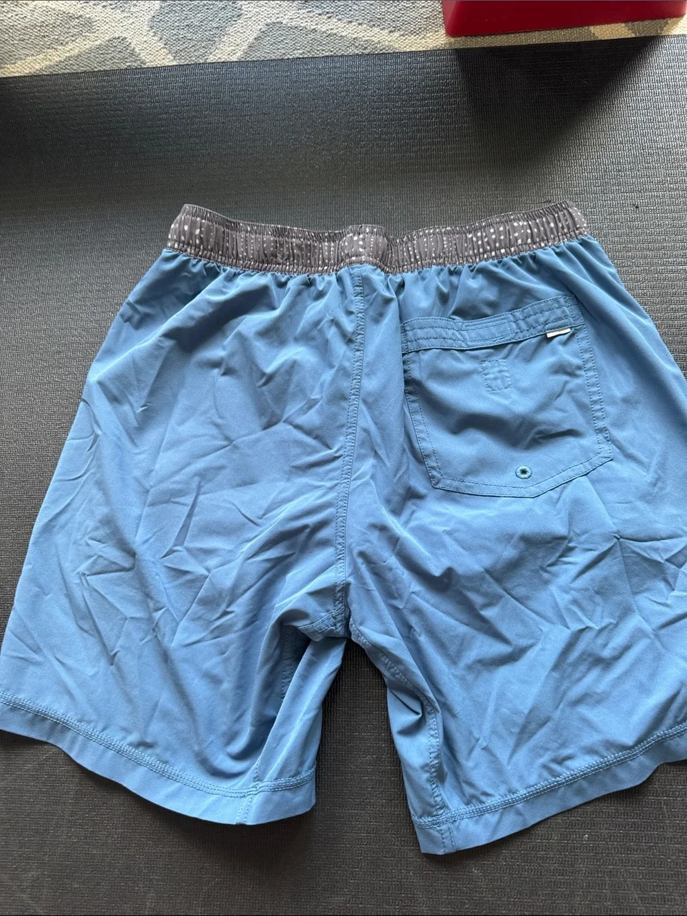 Vuori Men's Light Blue Shorts with Gray Waistband